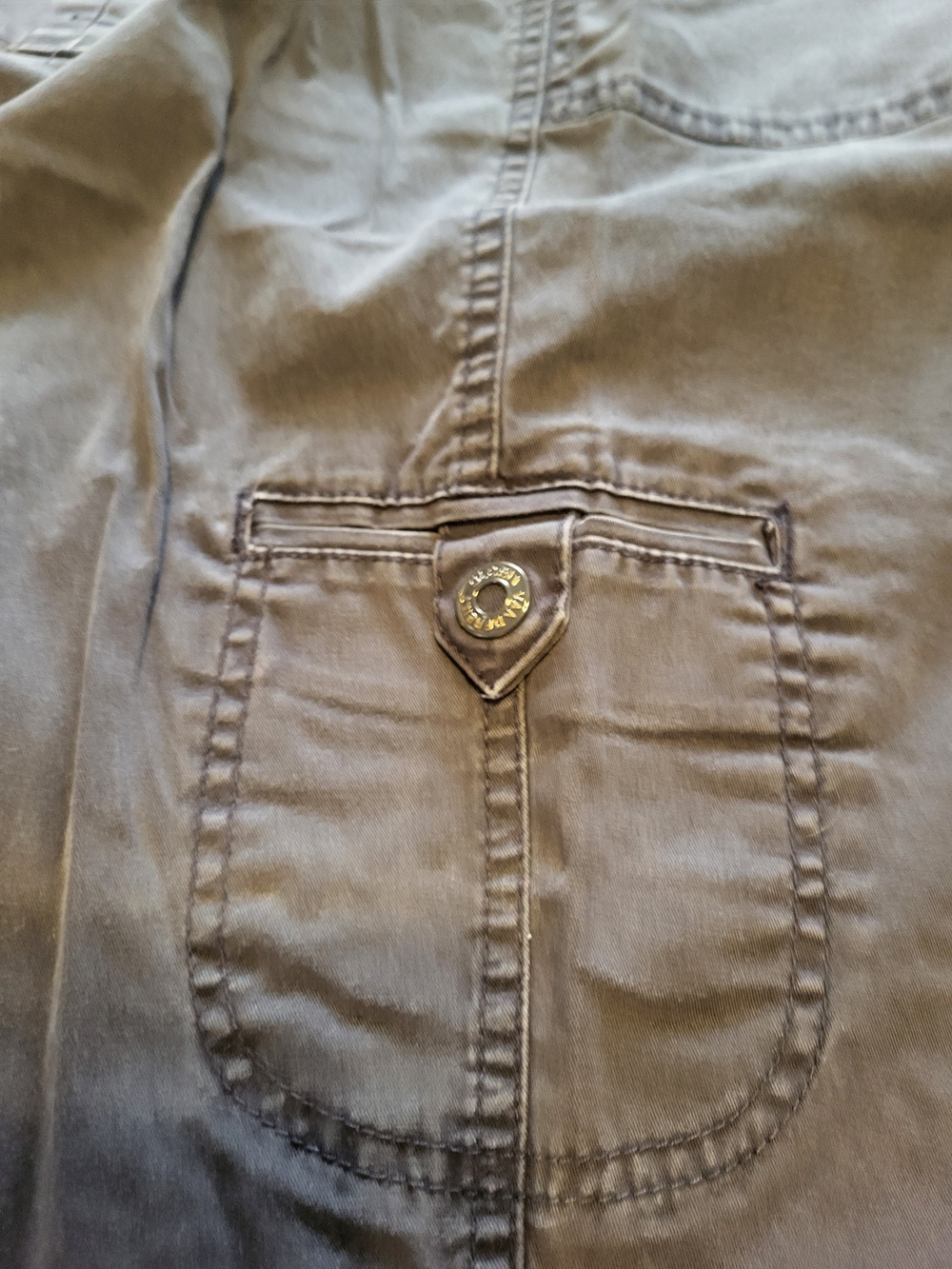 Gloria Vanderbilt Navy Capris with Button-Tab Hem - Picture 5 of 9